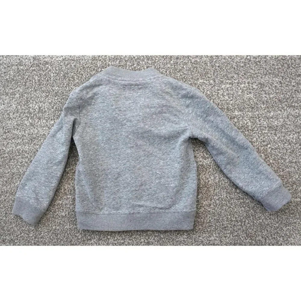OshKosh B’gosh Boys 3T Gray Zip Up Jacket Sweatshirt Pockets Coat